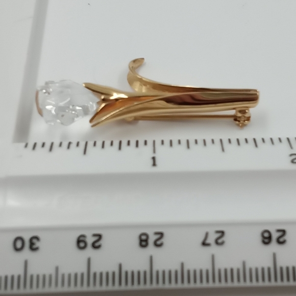 Swarovski crystal flower brooch Tulip ? , vintage retired - Picture 4 of 5